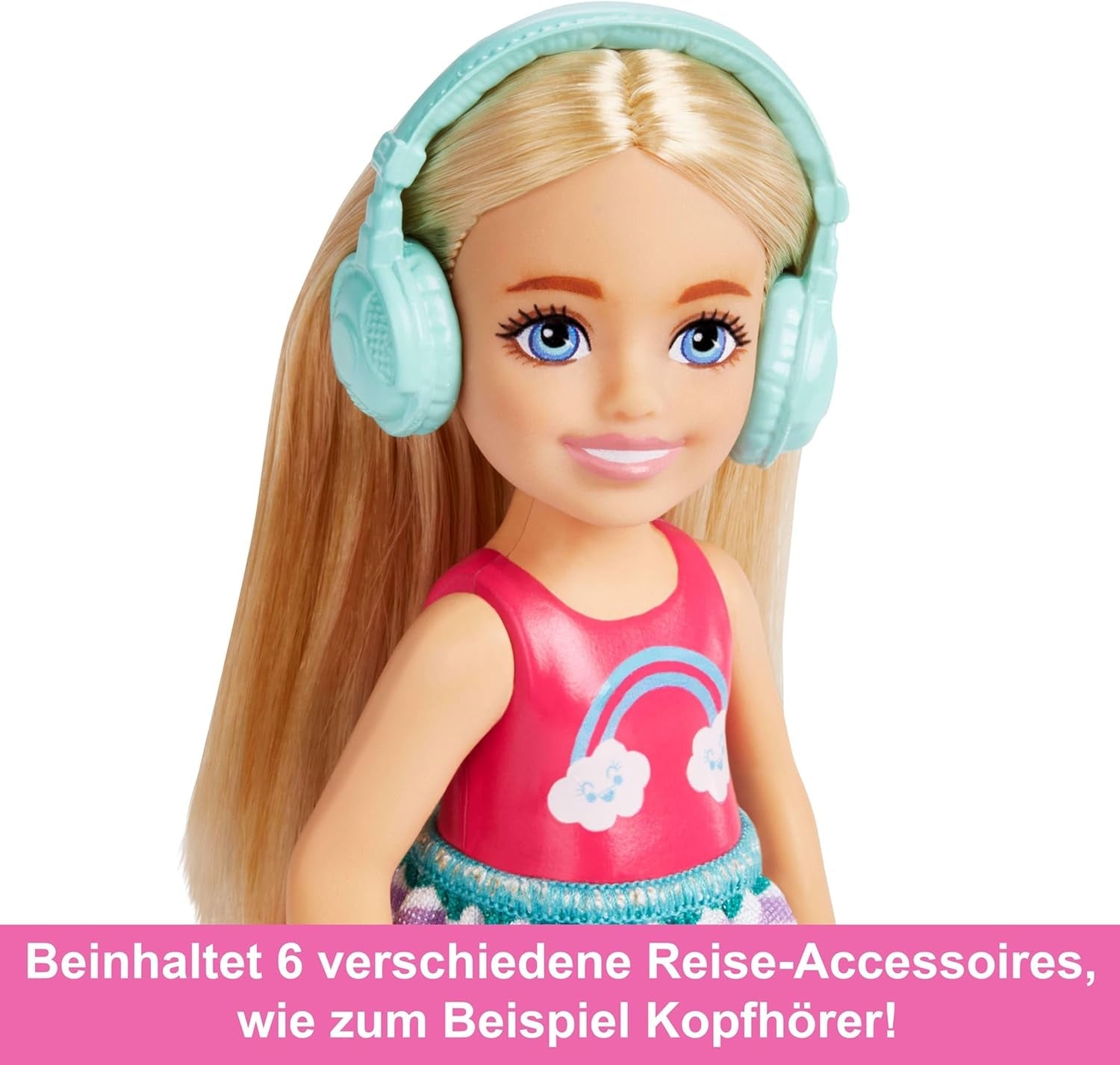 Barbie Chelsea Lalka i akcesoria 6-częściowy zestaw podróżny dla szczeniąt zawierający klatkę dla psa HJY17
