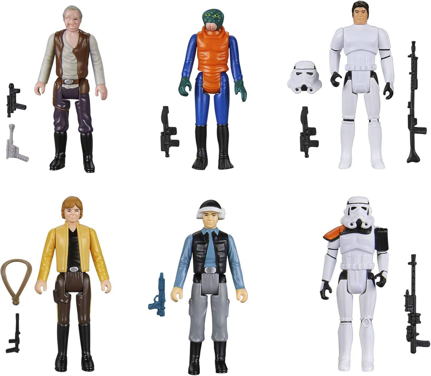 Star Wars Kolekcja Retro Gwiezdne Wojny: Nowa nadzieja Opakowanie zbiorcze 6 figurek 9,5 cm Figurki Naty Shop
