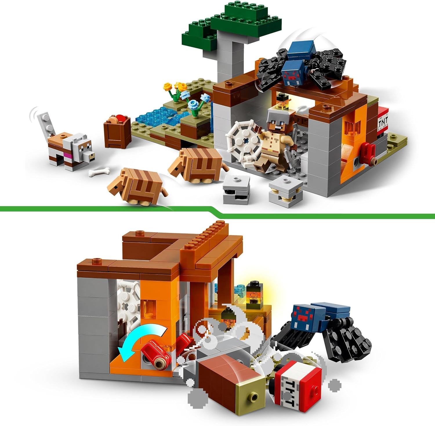 LEGO Minecraft Dungeon Mine Expedition Zestaw minifigurek Zabawka do budowania postaci Prezent dla chłopców i dziewcząt w wieku 8 lat 21269 Zestawy do budowania Besuche den LEGO-Store