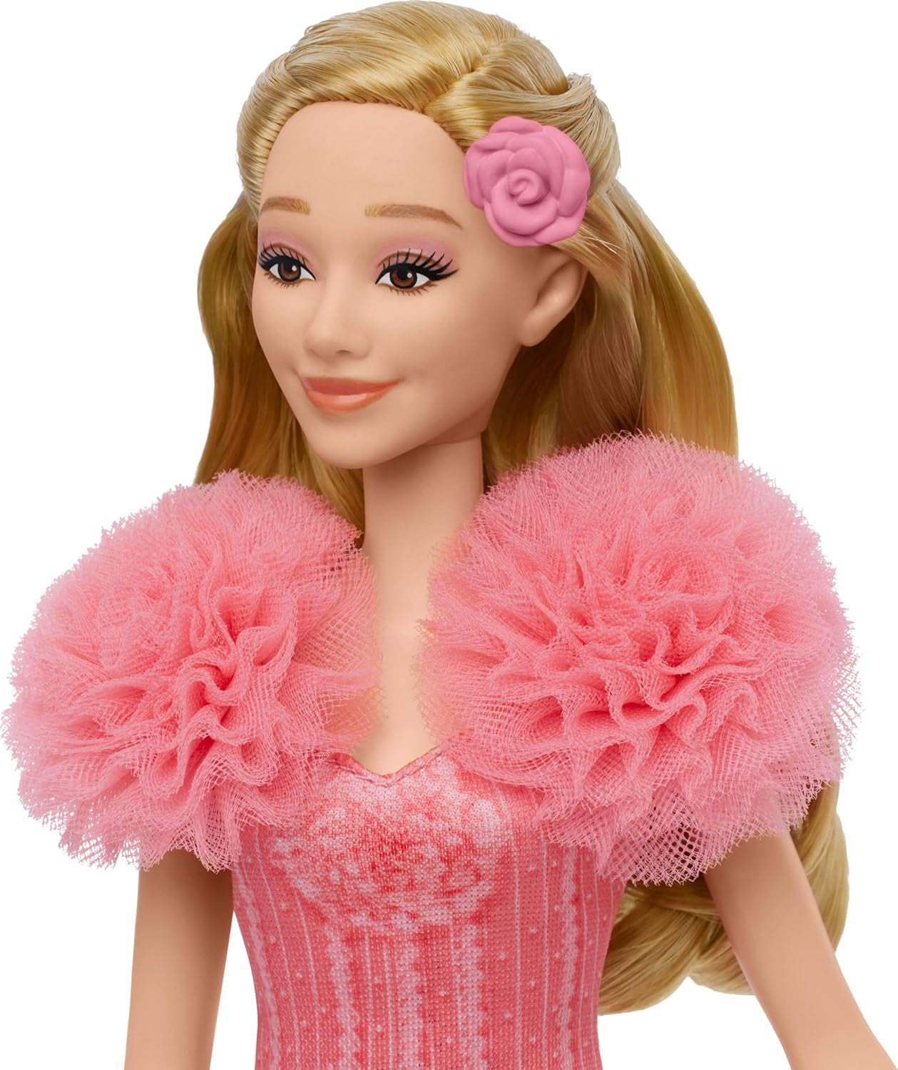 Mattel Singing Glinda Fashion Doll od Wicked i akcesoria, meble i wygląd inspirowany filmem oraz zdejmowany strój, śpiewa „Hotly Loved”, JLG49, Pink Naty Shop Dolls