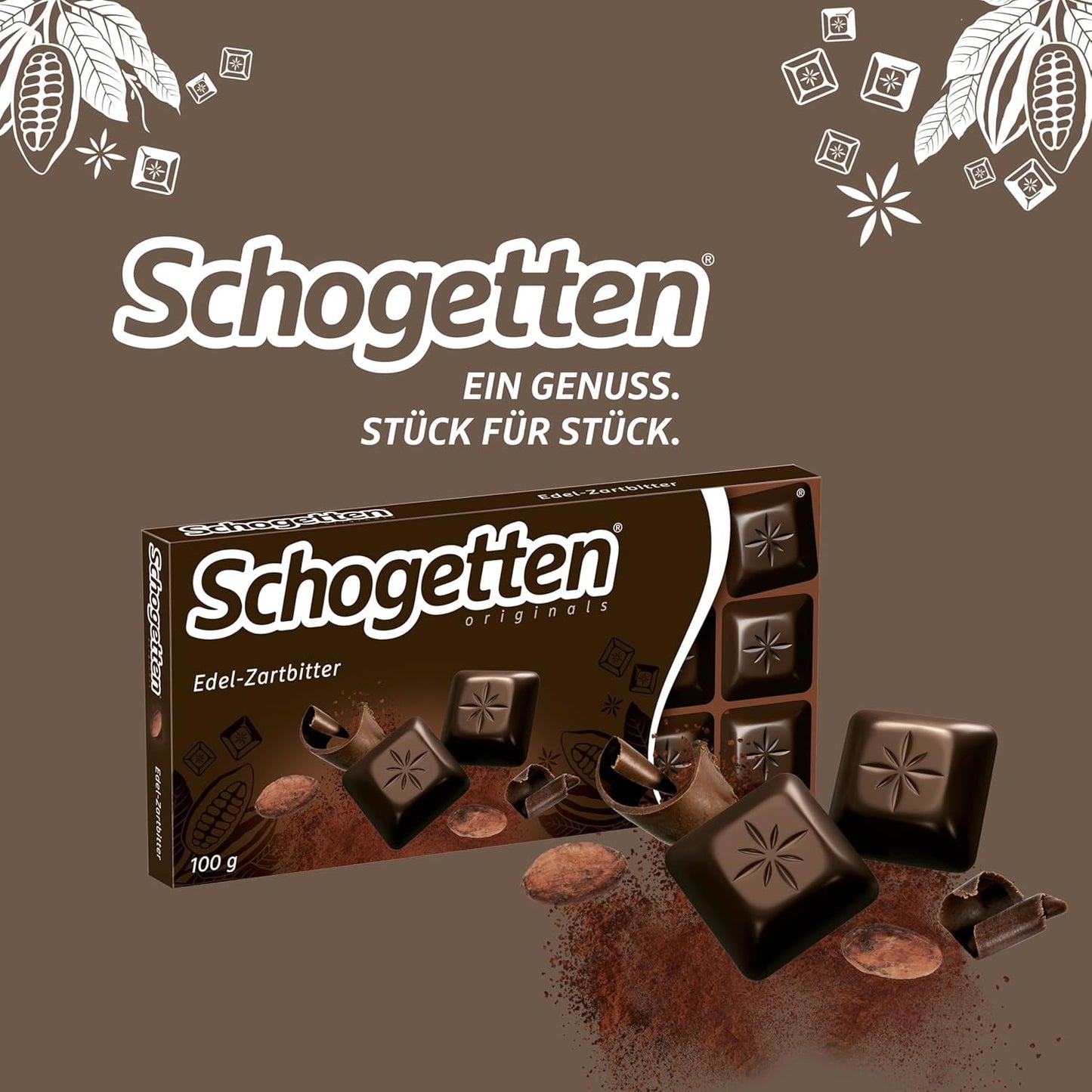 Czekolada gorzka Schogetten (50% kakao), 100 g