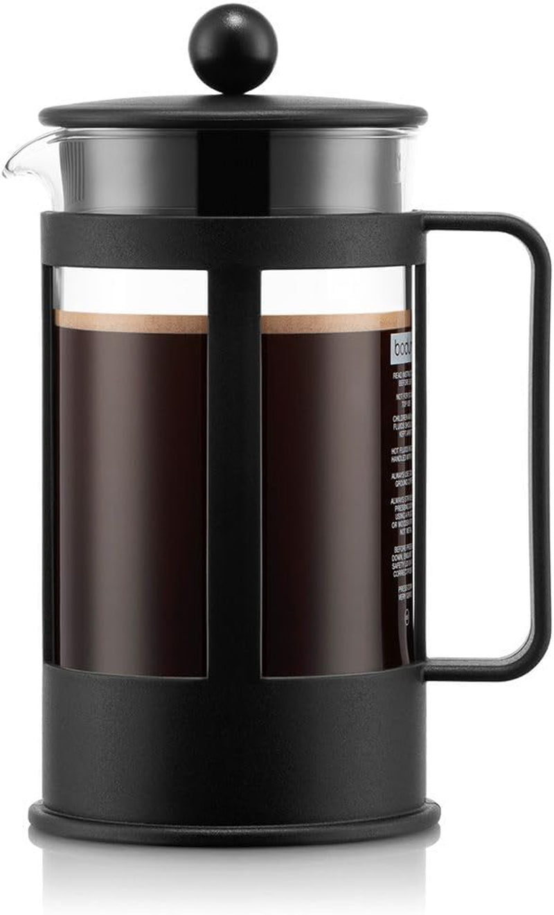 Ekspres do kawy Bodum Kenya - 350 ml / 3 filiżanki - Ręczna prasa francuska Szkło borokrzemowe i stal nierdzewna - Można myć w zmywarce - Wyprodukowano w Portugalii