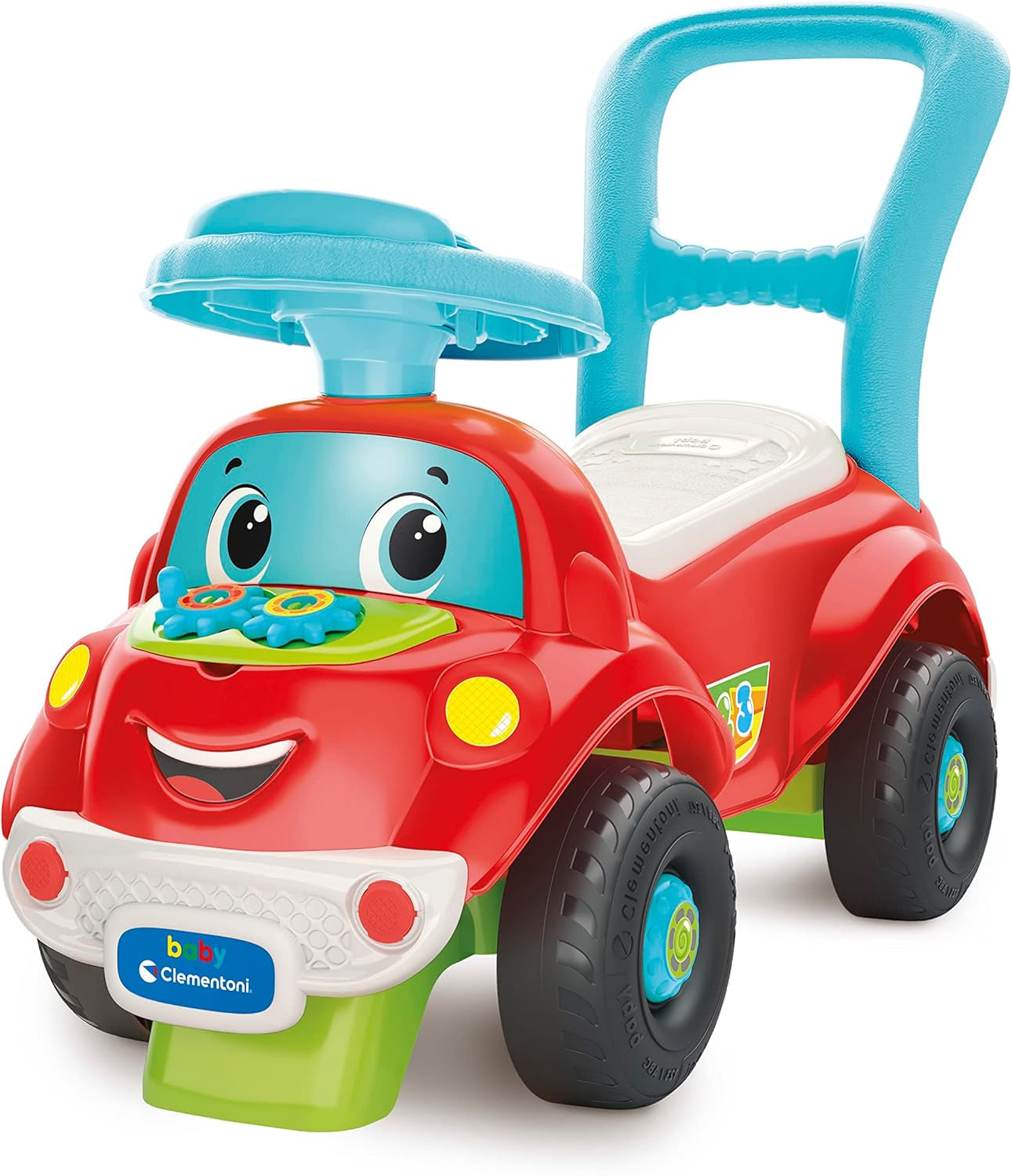 Clementoni - 17747 - Nicolò Go Go 3 w 1 - Autko, elektroniczny głośnik do nauki, pierwsze kroki, światła i dźwięki, gra dla 1-latków - Made in Italy Toys Bebe Naty Shop Domyślny tytuł