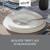 vivo - Grupa Villeroy & Boch - Podstawowy biały 30-częściowy zestaw zastawy stołowej, można myć w zmywarce i kuchence mikrofalowej, Biały zestaw zastawy stołowej, Zestaw do kawy, Ceramika, Talerze, Filiżanki, Porcelana premium