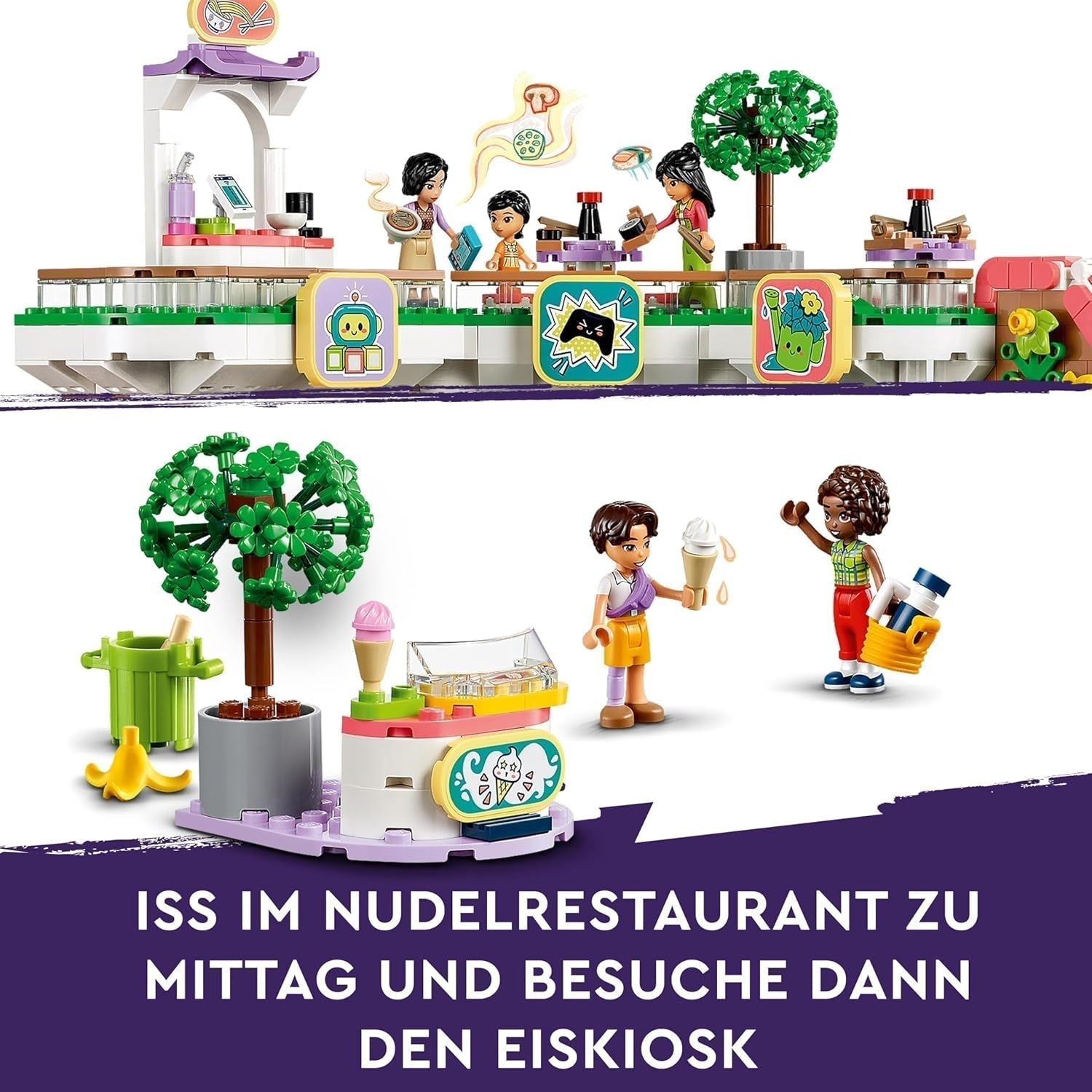 LEGO Store Friends Domek dla lalek Heartlake City Zestaw figurek dla dziewcząt i chłopców promuje rozwój społeczno-emocjonalny Prezent dla 8-latków 42604 Zestawy do budowania Besuche den LEGO-Store