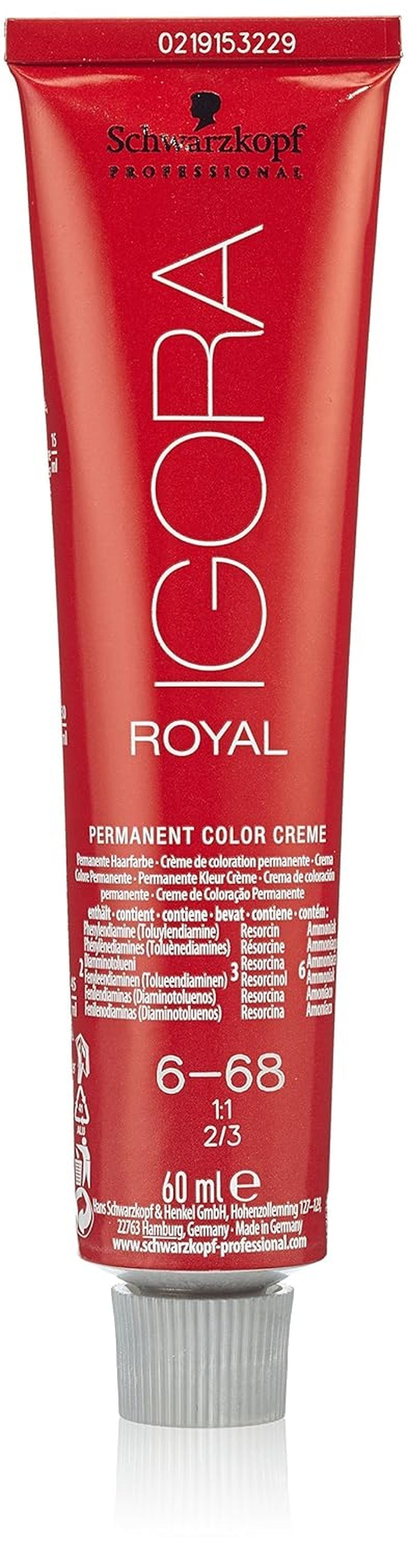 Schwarzkopf IGORA Royal Premium Farba do włosów 6-68 Ciemny blond Czekoladowa czerwień 1 opakowanie (1 x 60g) Naty Shop Kolor włosów Domyślny tytuł