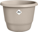 elho Amiga Round 47 - Doniczki do wnętrz i na zewnątrz - 100% plastiku pochodzącego z recyklingu - Ø 47,0 x wys. 35,3 cm - Beżowy/Beżowy Grzyb