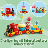 LEGO 10941 DUPLO Disney Urodzinowy pociąg Mikiego i Minnie, zabawkowy pociąg z ciastem i balonami, prezent dla dzieci od 2 lat Zestawy do budowania Besuche den LEGO-Store
