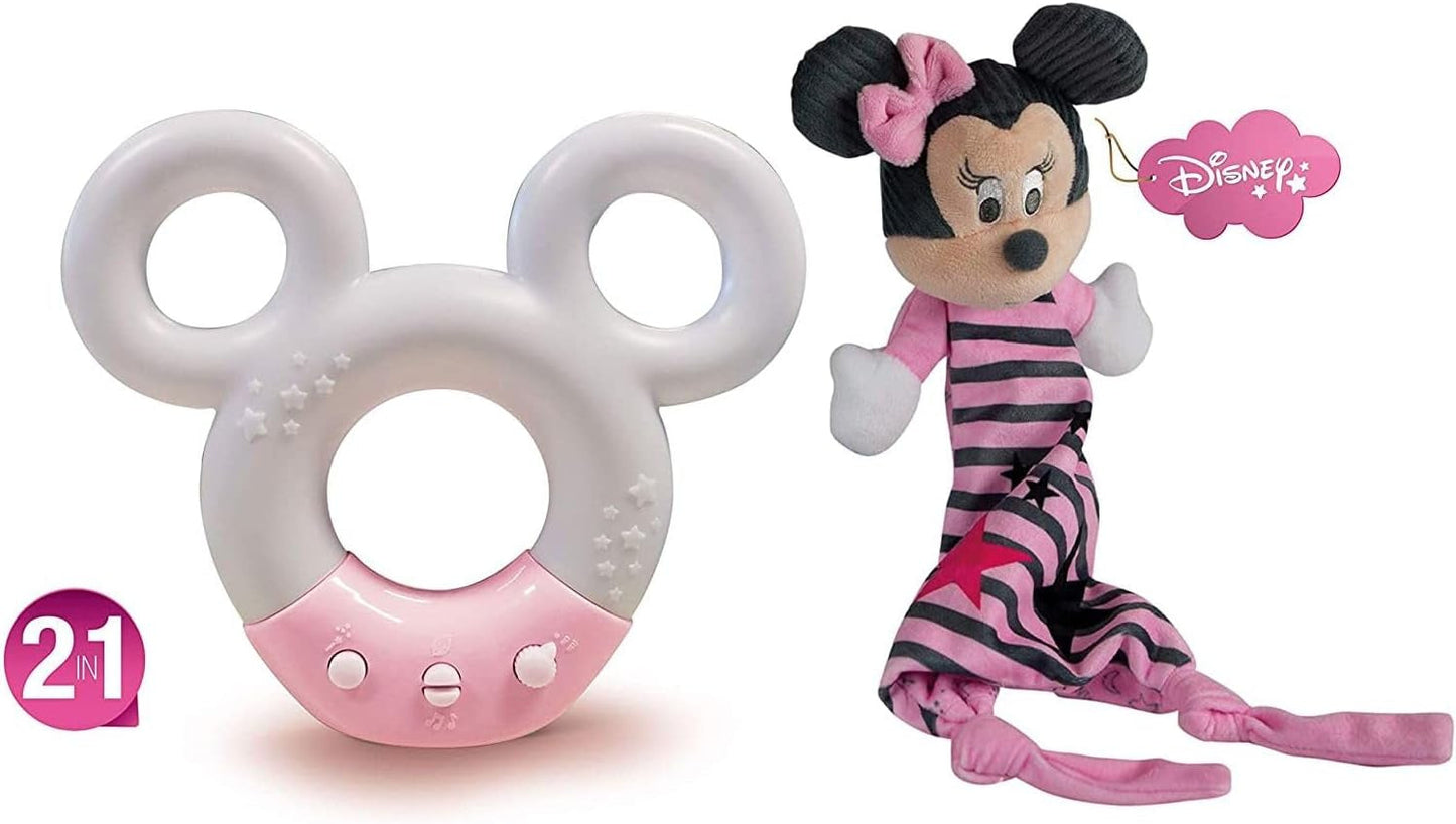 Clementoni 17396 Disney Baby Minnie Dźwięk i kolor Lampka nocna Biała Muzyka 0 miesięcy + Jucarii Bebe Naty Shop