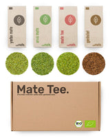 Zestaw do degustacji herbat Mate ● 4 odmiany organicznej herbaty Mate ● po 100 g Erva Mate + Yerba Mate + Herbata Green Mate + Herbata Palona Mate