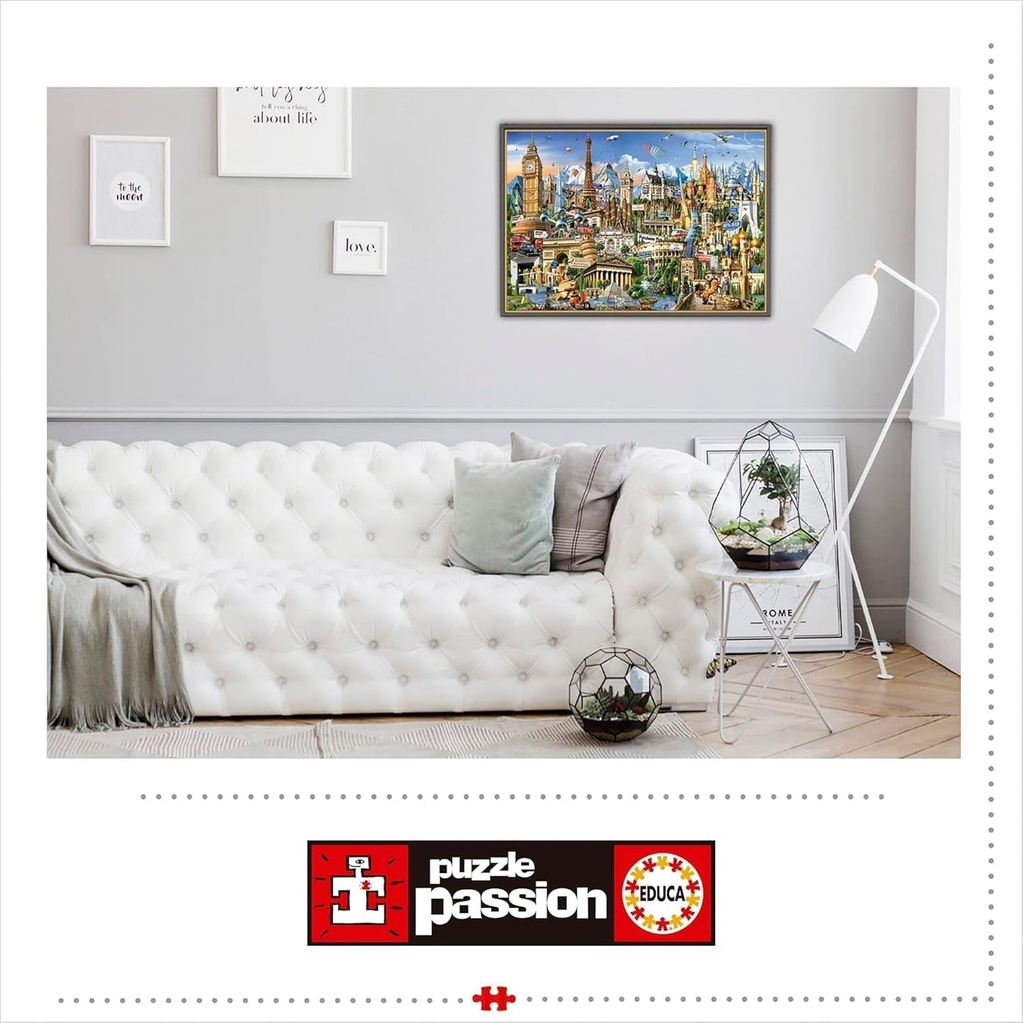 Educa - Puzzle 2000 elementów dla dorosłych | Zabytki Europy, puzzle 2000 elementów dla dorosłych i dzieci od 14 lat, Atrakcje turystyczne (17697) Puzzle Naty Shop
