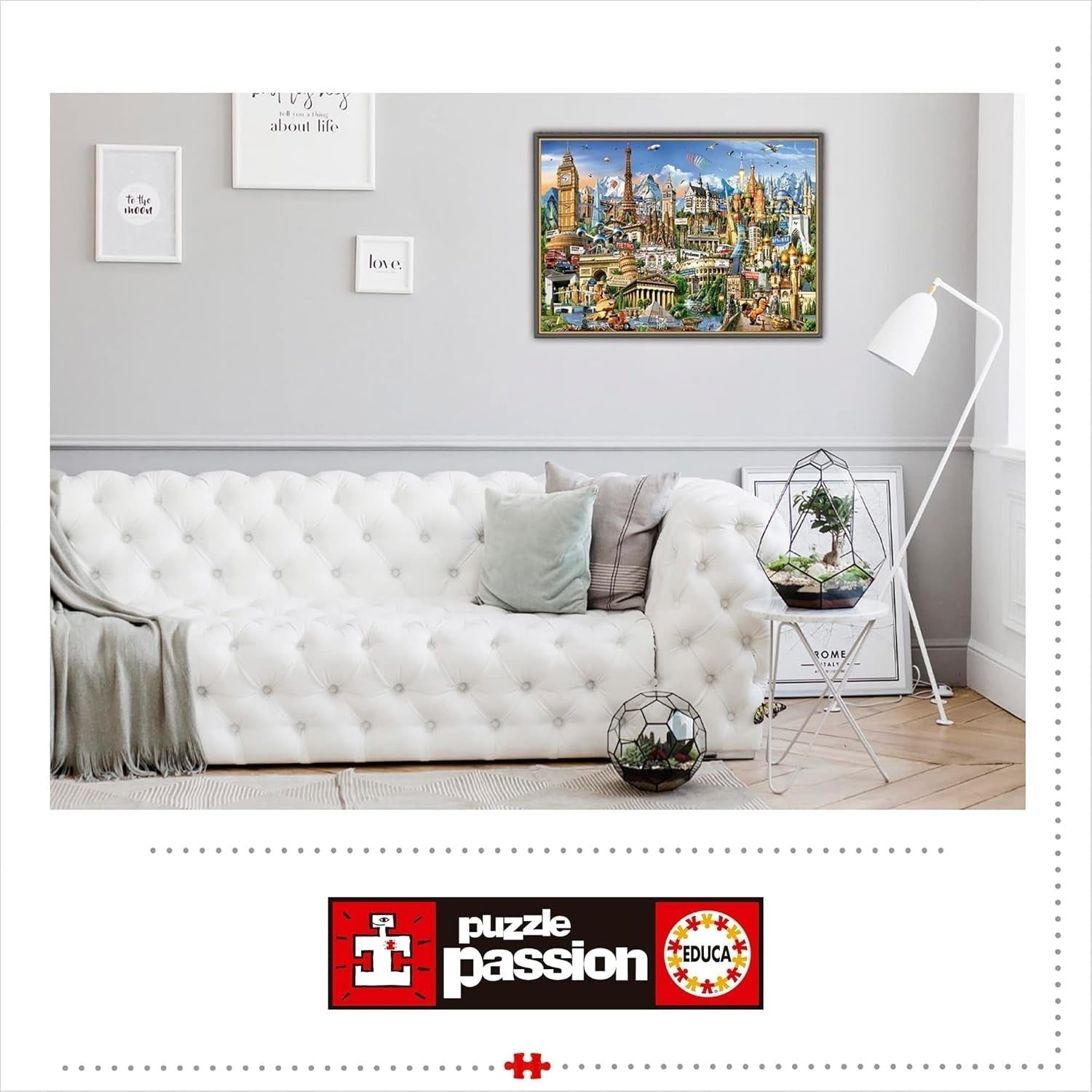 Educa - Puzzle 2000 elementów dla dorosłych | Zabytki Europy, puzzle 2000 elementów dla dorosłych i dzieci od 14 lat, Atrakcje turystyczne (17697) Puzzle Naty Shop