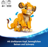 LEGO Ç€ Disney Simba, lwiątko króla lwa, zabawka do budowania dla dzieci, fantasy Zestaw z figurką lwa, fajny pomysł na prezent dla dziewcząt i chłopców od 6 lat, zabawka dla dzieci 43243 Zestawy do budowania Beuche den LEGO-Store