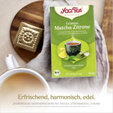 Yogi Tea - zielona herbata Matcha z cytryną, ekologiczna ziołowa ajurwedyjska zielona herbata, mieszanka zielonych herbat, matcha, trawa cytrynowa i limonka, herbata Yogi 6 opakowań, 6X17 torebek z herbatą (łącznie 102 torebek z herbatą)