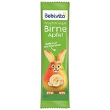 Batony owocowe gruszkowo-jabłkowe (20 x 25g), słodzone wyłącznie owocami, doskonała przekąska między posiłkami, przygotowana ze ściśle kontrolowanych i wyselekcjonowanych składników.