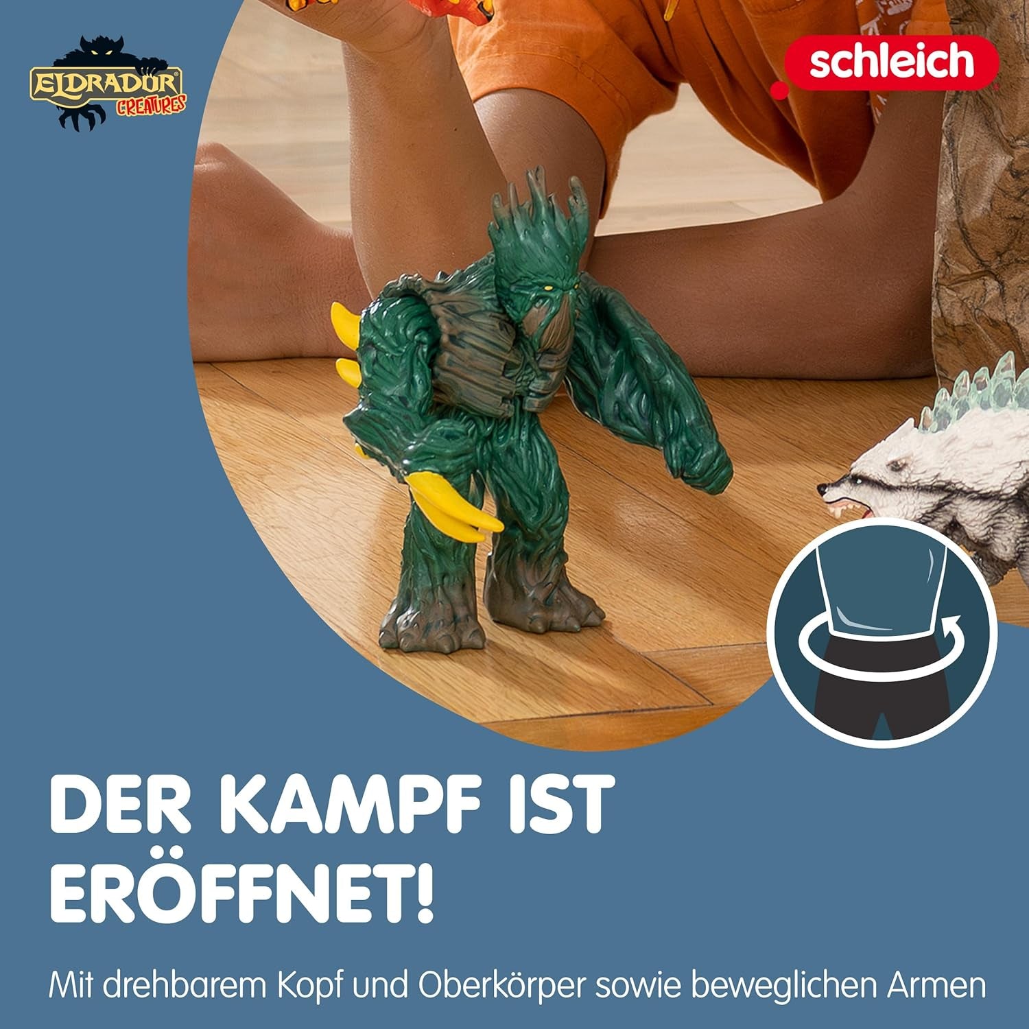 STWORZENIA ELDRADOROWE Schleich | Władca dżungli 70151 | Figurka potwora ELDRADOR Schleich z obrotową głową i ruchomymi ramionami | Świetny prezent dla dzieci | Od 7 lat | 14 X 7 X 114 cm Figurki Naty Shop