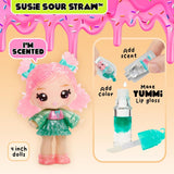 Lalka z błyszczykiem do ust Yummiland – Susie Sour Straw – zawiera zestaw błyszczyków do ust DIY, odpowiedni dla dzieci w wieku 4+, seria 2