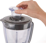 BLACK+DECKER Mikser stojący | 500W | 2 prędkości | Funkcja impulsu | Glaskrug | 1,5 l | Edelstahlmesser Mit 4 Klingen | Herausnehmbar Und Leicht Zu Reinigen | Weiß Und Grau Kitchen Naty Shop