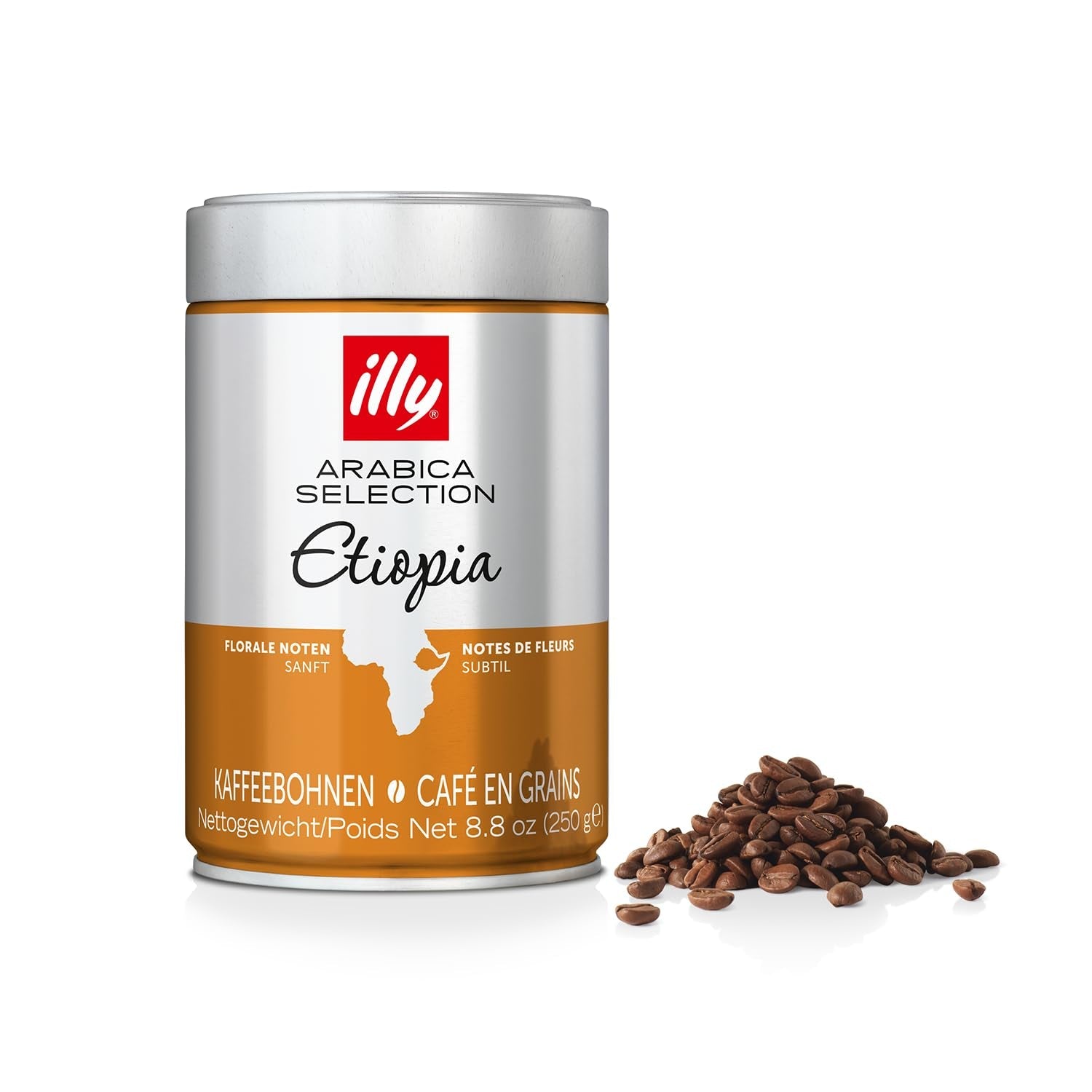 illy Coffee Beans Selection of Ethiopia Luksusowa kawa ziarnista Arabica 6 opakowań (6 x 250 g)