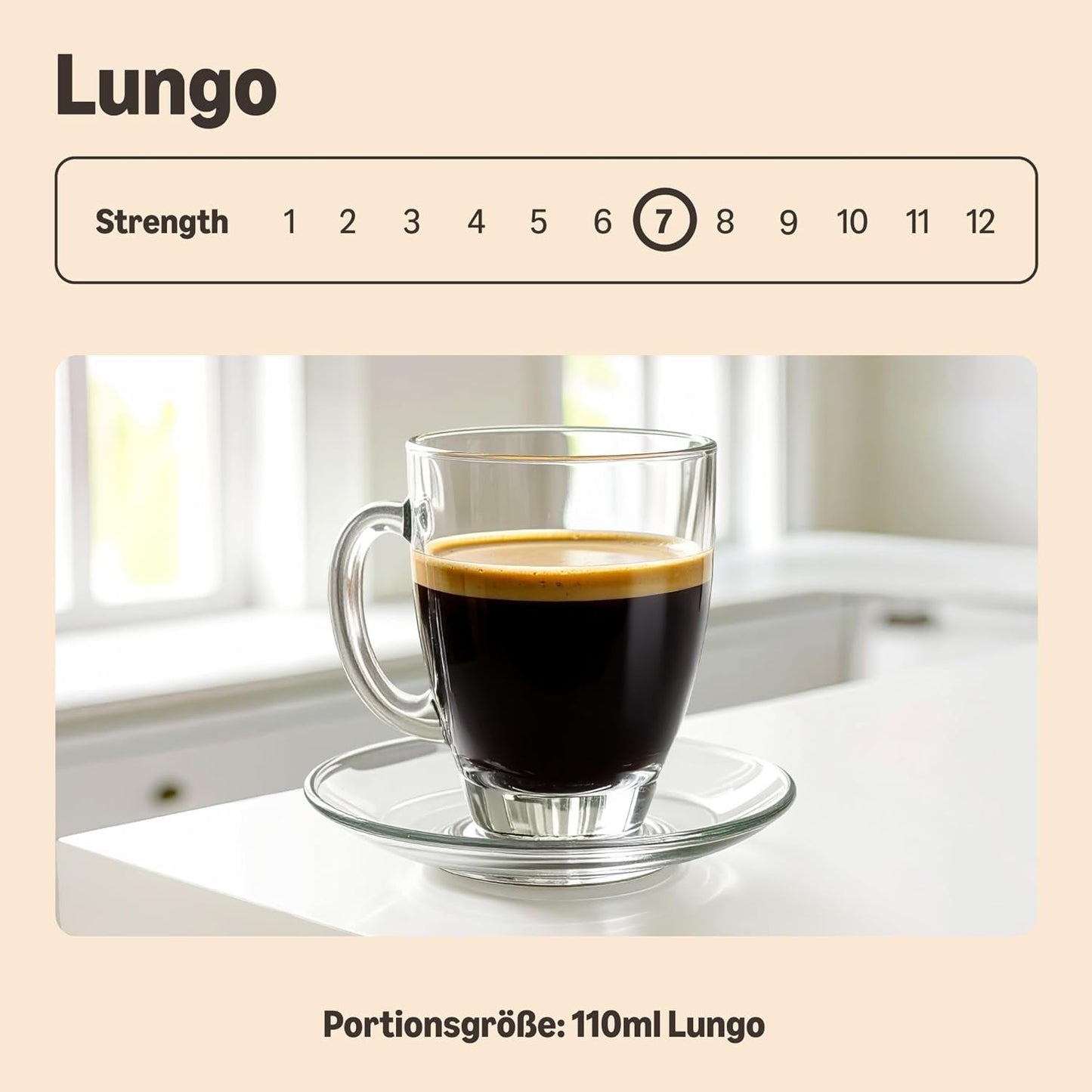 by Amazon Lungo Kaffee-Kunststoffkapseln, kompatybilny z Nespresso, 20 Stück, Packung mit 1 – zertifiziert Rainforest Alliance