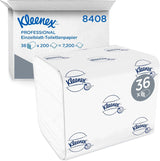 Papier toaletowy Kleenex w jednym arkuszu 8408, 2-warstwowy papier toaletowy w opakowaniach zbiorczych, wykonany z papieru z certyfikatem Fsc, 36 opakowań x 200 arkuszy (7200 arkuszy)