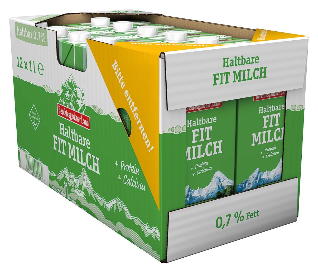 Berchtesgadener Land Haltbare Bergbauern-Milch, 1,5% Fett, opakowanie 12er (12 x 1 l)