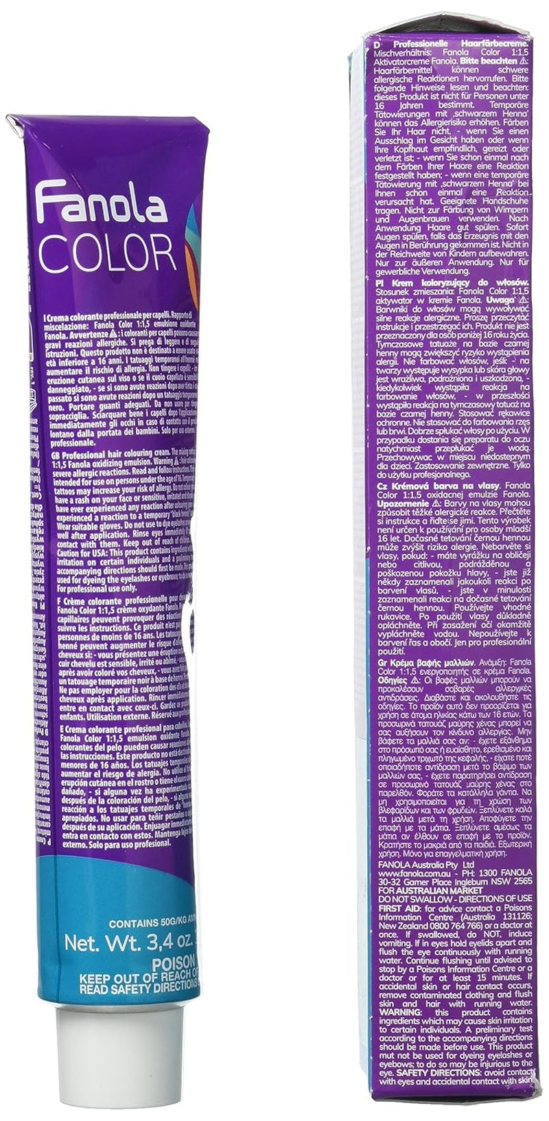 Fanola crema colore Krem koloryzujący 7,0 Blond, 100 ml Farba do włosów Naty Shop