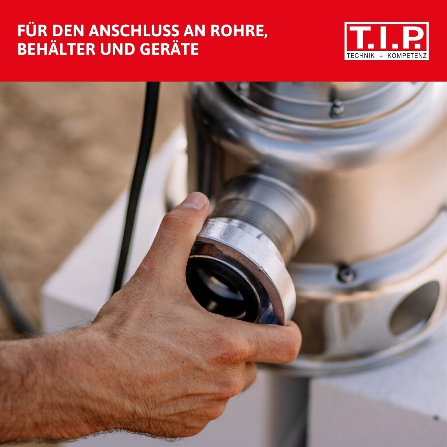 Złączka Storz TYPE C 52, 2" gwint wewnętrzny, do rur i kształtek z nitrylowym O-ringiem do wkładek ssących i ciśnieniowych, wykonana z aluminium, 31092