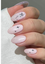 JMEOWIO Nagelfolie UV Härtend Schlange Stern Żelowe paski do paznokci UV Nagelsticker Nagelaufkleber Nail Art Dekoration Nageldesign Zubehör