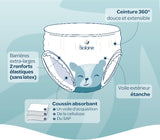 BIOLANE - Pieluszki krótkie - Rozmiar 5 (12-18 kg) - Szczelność 12 godzin - Opakowanie na 1 miesiąc - 120 pieluszek - ekologiczne