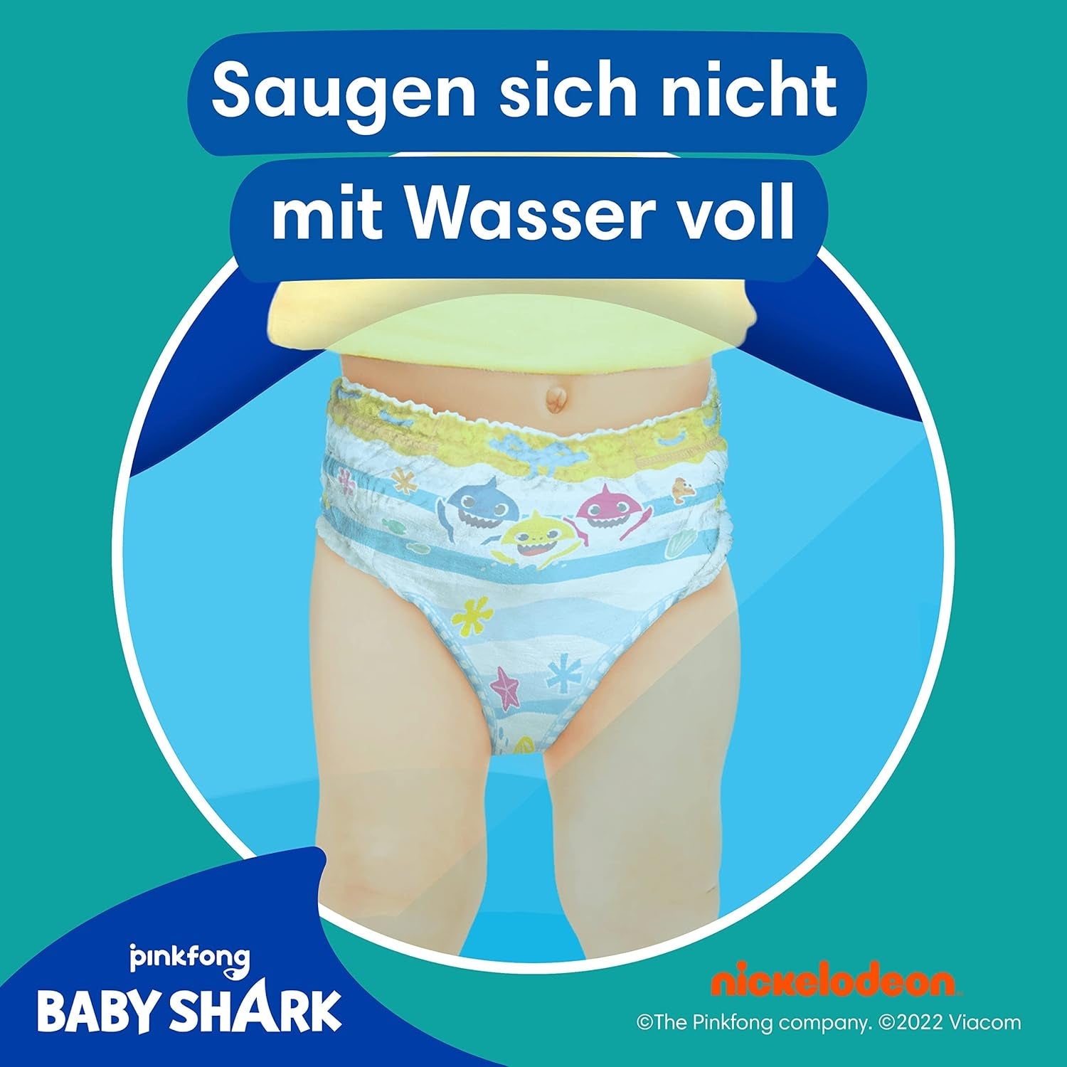 Pampers Splashers Baby Shark Edycja limitowana Jednorazowe pieluchy do pływania 4-5, 11, 9kg-15kg, zapewniające bezpieczną ochronę w wodzie