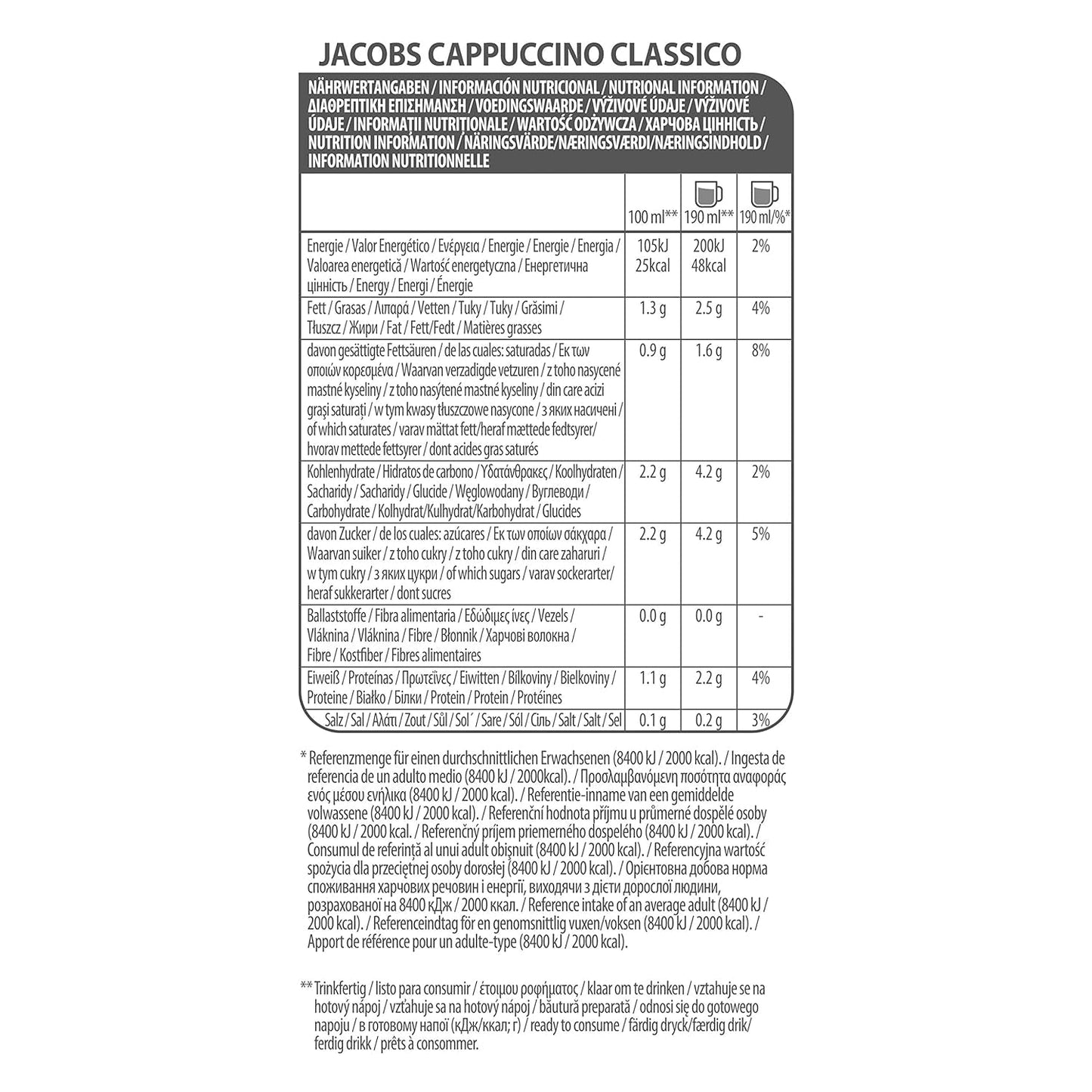 Tassimo Kapseln Jacobs Cappuccino Classico, 5 x 8 podkładek, 40 Kaffeekapseln