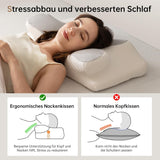 Homyrium Ergonomiczna poduszka pod szyję Poduszka ortopedyczna z pianki Memory Poduszka podtrzymująca szyję Poduszka przeciw chrapaniu Poduszka boczna Poduszka na tył brzucha Szare Poduszki ortopedyczne szyjki macicy Naty Shop