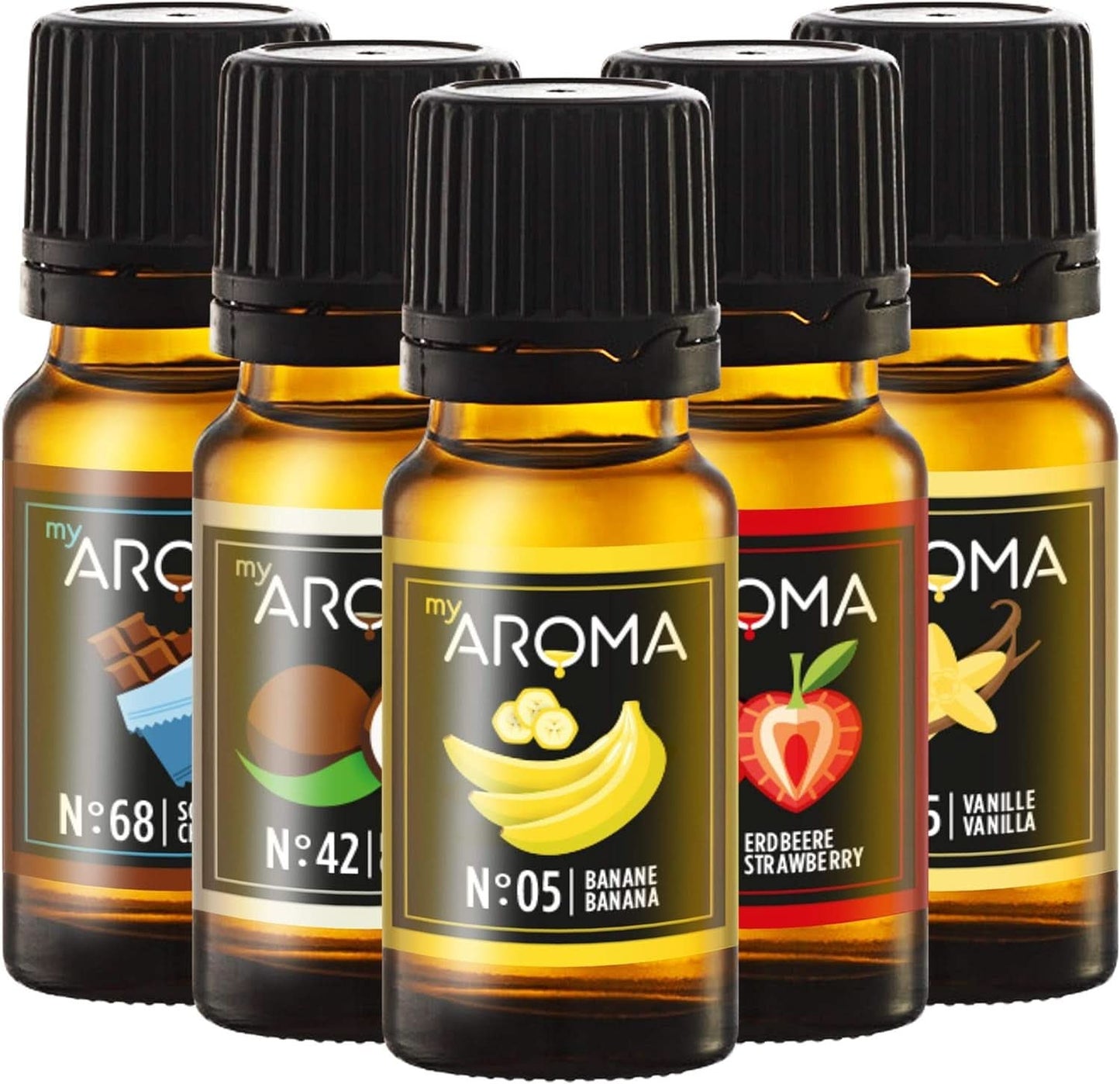 Myaroma | Zestaw: Las i łąka - Czysty naturalny aromat o smaku owocowym i o smaku owocowym (5 x 10 ml) | Bezcukrowe i niesłodzone słodziki Naty Shop Tunul sportive