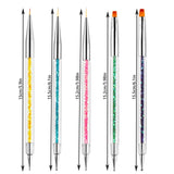 Nagel Pinsel 5 Stück Nagel Art Fineliner Pinsel, zestaw Nagel Pinsel Pinsel dla Nagellack Pędzel do paznokci Nagellac Pinsel Art Pen dla DIY Nail Art Design. (Farba-1)