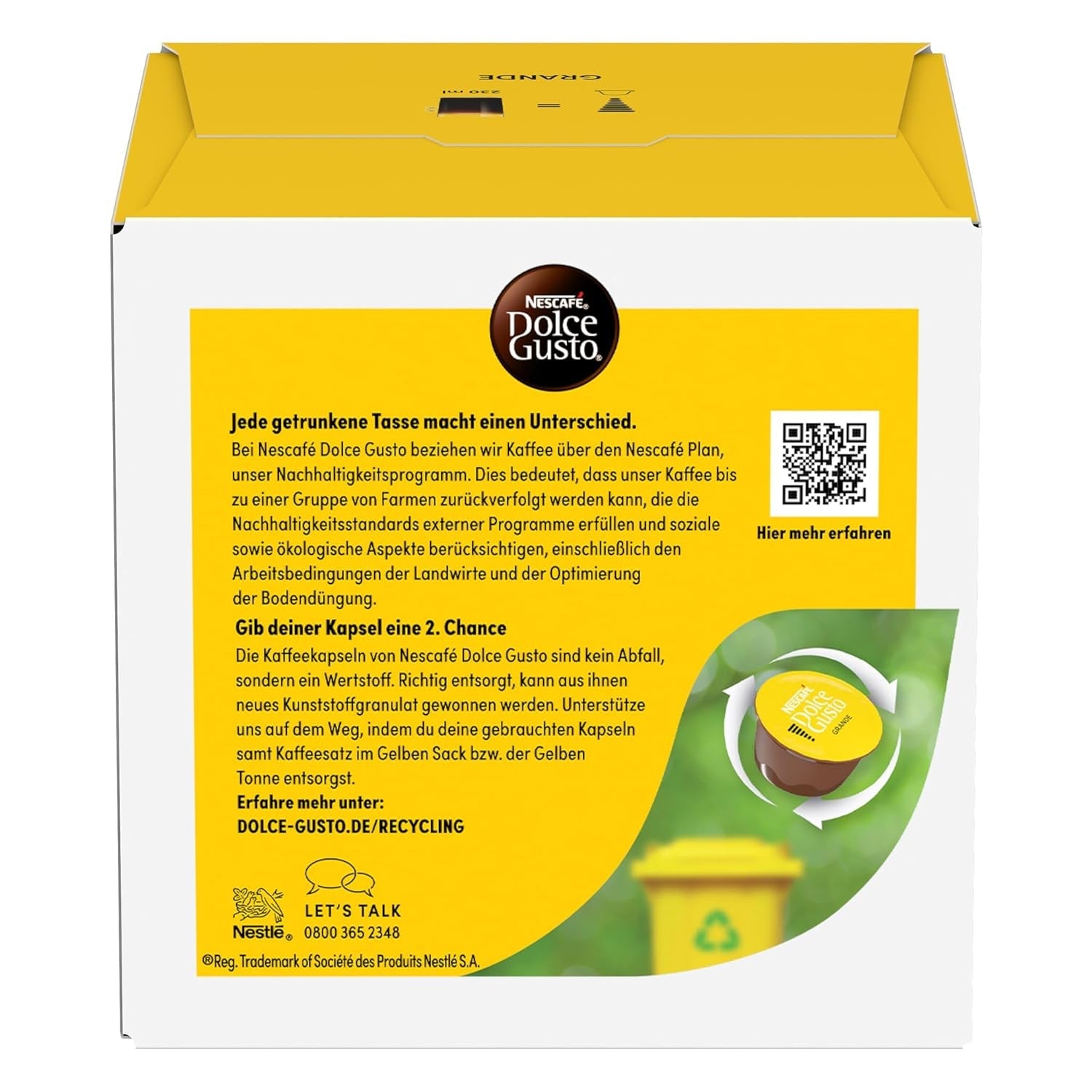 NESCAFÉ DOLCE GUSTO Grande Kaffeekapseln 3-pak (3 x 16 Kapseln)