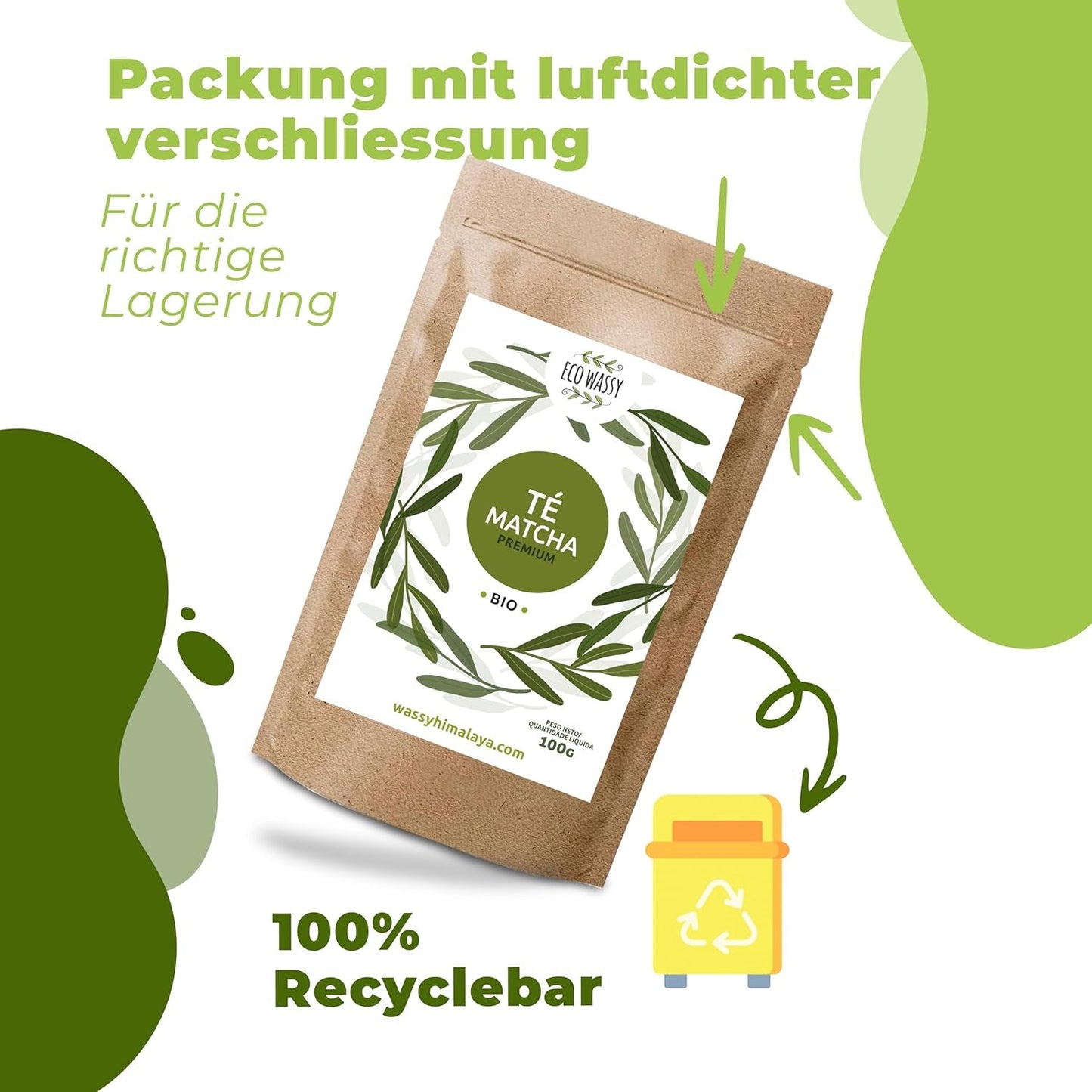 Japońska herbata Matcha, najwyższej jakości, w proszku. 100% naturalne. Reduktor zielonej herbaty, silny detoksykator i przeciwutleniacz. Matcha czysto uprawiana - Pochodzenie: Japonia (100 g)