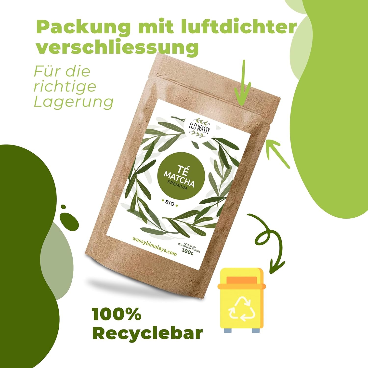Japońska herbata Matcha, najwyższej jakości, w proszku. 100% naturalne. Reduktor zielonej herbaty, silny detoksykator i przeciwutleniacz. Matcha czysto uprawiana - Pochodzenie: Japonia (100 g)