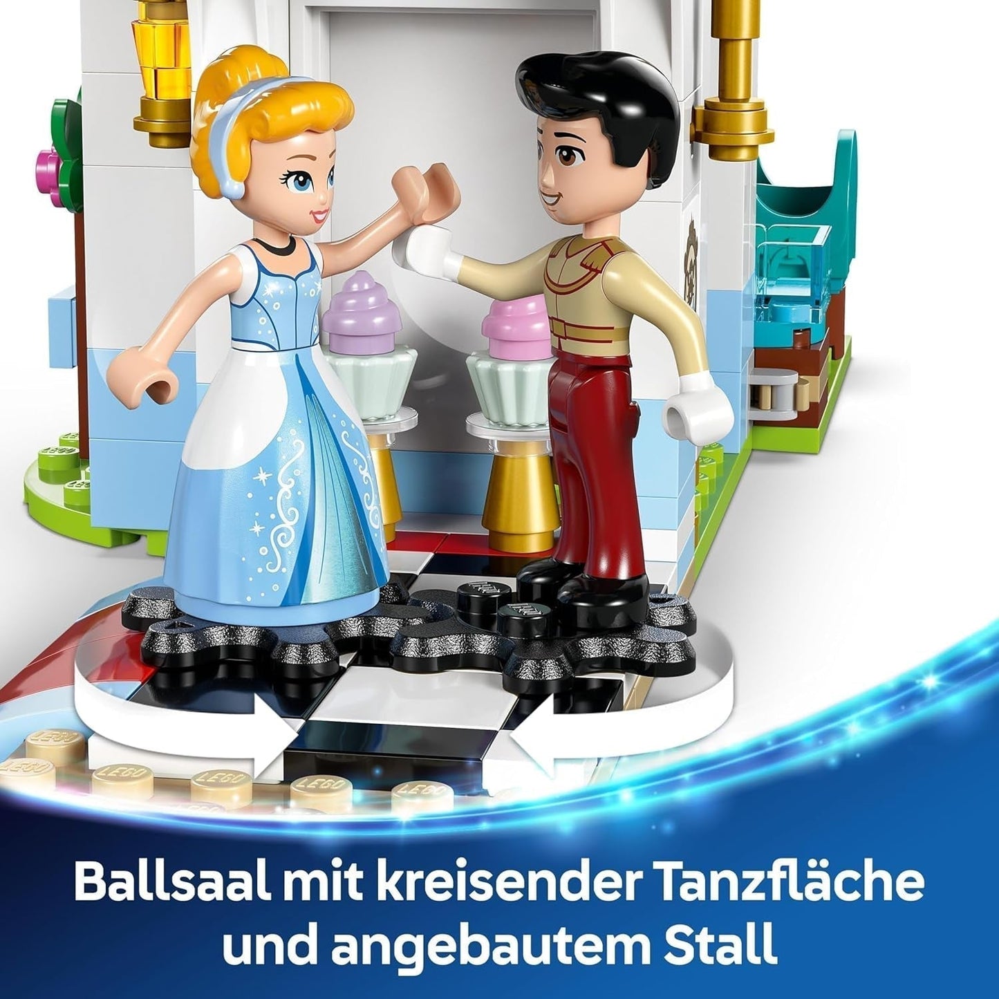 LEGO® Disney Zamek księżniczki Kopciuszek i powóz konny, zestaw dla dziewczynek od 6 lat, fantastyczna zabawka z księżniczką Kopciuszkiem i uroczymi minilaleczkami księcia, pomysł na prezent dla fanów Disneya 43275 Zestawy do budowania Szukaj w sklepie LEGO
