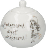 Alicja w Krainie Czarów Porcelanowy czajniczek i dzbanek na mleko, porcelanowa miska i dzbanek na mleko w luksusowym pudełku upominkowym