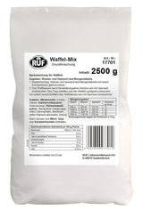 RUF Waffel-Mix, Großpackung, Grundmischung Zur Herstellung Von Waffeln Im Waffeleisen, Für Großküchen, Kantinen, Hotels Und Restaurants, 1 X 2500G Mieszanka do pieczenia i gotowania Naty Shop Wafelteig Single