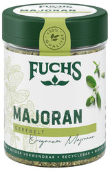 Fuchs Gewürze - Majeranek gerebelt - zum Würzen von Kartoffelgerichten, Fleischgerichten oder Eintöpfen - naturalne składniki - 10 g w wiederverwendbarer, recyclebarer Dawka