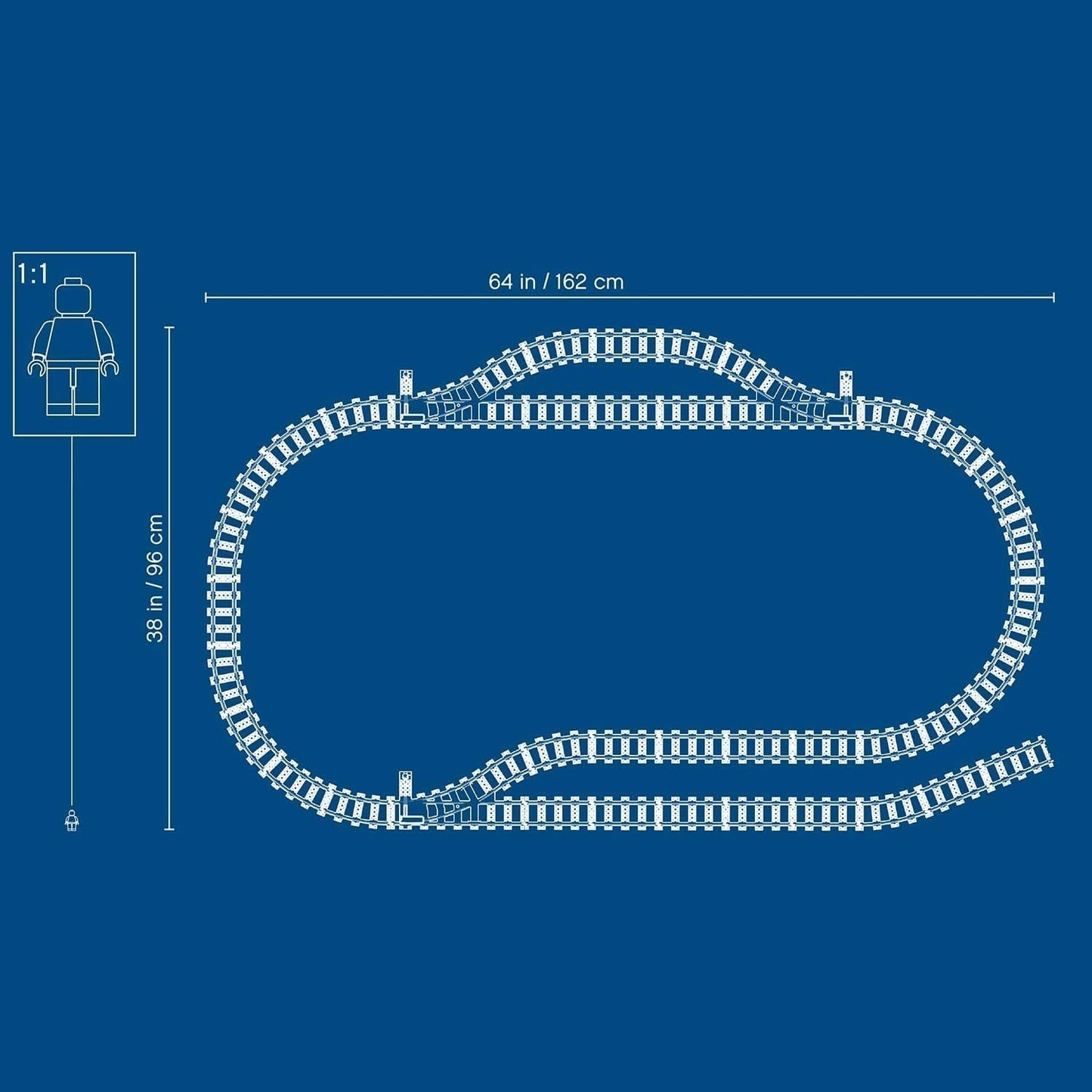 LEGO 60205 City Tracks 20-częściowy zestaw dodatkowy dla dzieci Zestaw zabawek dla chłopców i dziewcząt Zestawy do budowania Besuche den LEGO-Store
