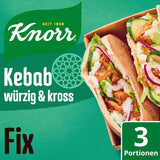 Knorr Fix Kebab für ein würzig und krosses Hähnchen Gericht ohne geschmacksverstärkende Zusatzstoffe 3 Porcje