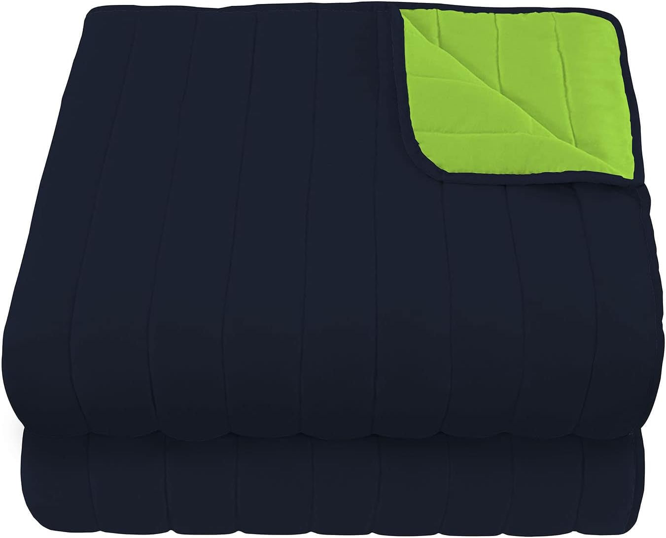 Elegancka kołdra na łóżko podwójne 260 X 270 cm Granatowy/Jabłkowy Zielony Łóżka i kołdry Besuche den Italian Bed Linen-Store