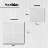 300 sztuk białych serwetek koktajlowych + serwetnik ze stali nierdzewnej o teksturze Micro Dot Gruby chłonny 10 x 10 cm złożone razem