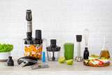 DD6558 DD655810 Quickchef Tauchmikser 3 w 1, technologia Powelix, 3 Zubehörteile, Edelstahl, Stahl/Schwarz Kitchen Naty Shop