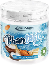 Ironmaxx Phantasty - Kremowa Brzoskwinia Dawka 250G | Wegańskie Geschmackspulver Mit Echten Frucht- Oder Nussstückchen | Perfekter Zuckerersatz Słodziki Naty Shop 250 g (opakowanie 1Er) Biała Czekolada – Coco Migdał