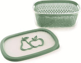 Piła do utrwalania aromatów owocowych, plastikowa, zielona, 4 LT - prostokątna Pudełka do przechowywania żywności Naty Shop