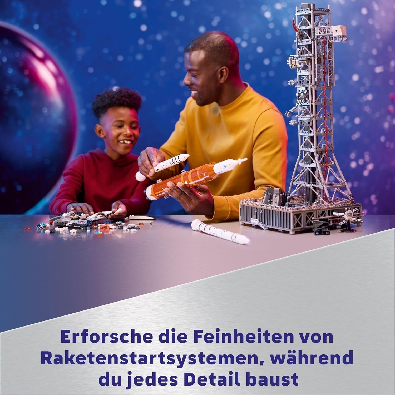 LEGO Icons NASA Artemis Platforma startowa Prezent do salonu lub biura Zestaw do budowania dla dorosłych z kapsułą kosmiczną Orion i platformą startową Przedmiot kolekcjonerski 10341 Zestawy do budowania Besuche den LEGO-Store